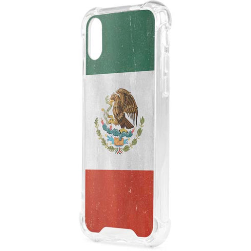 Mexico Flag Distressed iPhone XS Clear Case